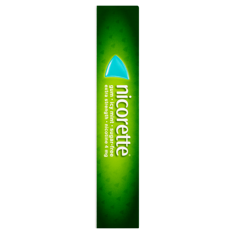Nicorette Nicotine Gum Icy Mint 4mg Extra Strength 15 Pieces