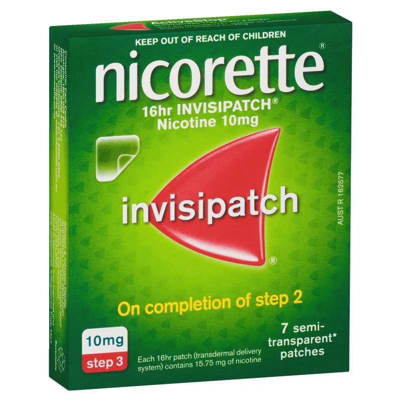 Nicorette Quit Smoking Nicotine 16 Hour Invisipatch Step 3 7 Pack