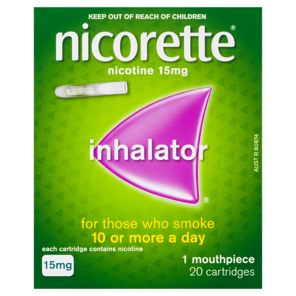 Nicorette Quit Smoking Nicotine Inhalator 20 Pack