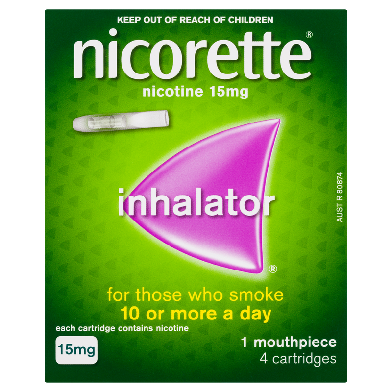 Nicorette Quit Smoking Nicotine Inhalator 4 Cartridges
