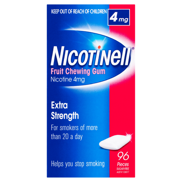 Nicotinell Fruit Chewing Gum Extra Strength 4mg 96 Pieces