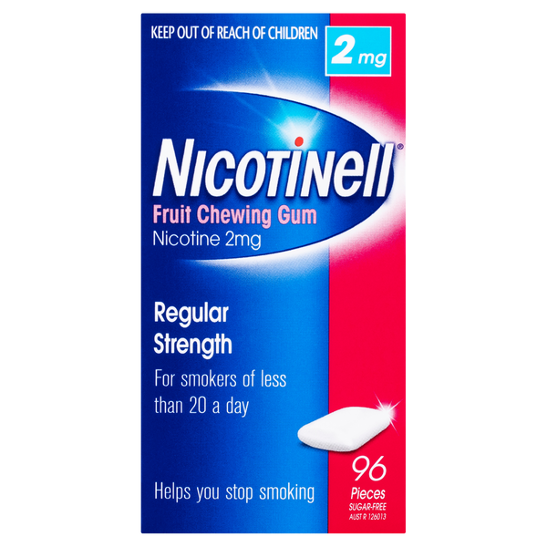 Nicotinell Fruit Chewing Gum Regular Strength 2mg 96 Pieces