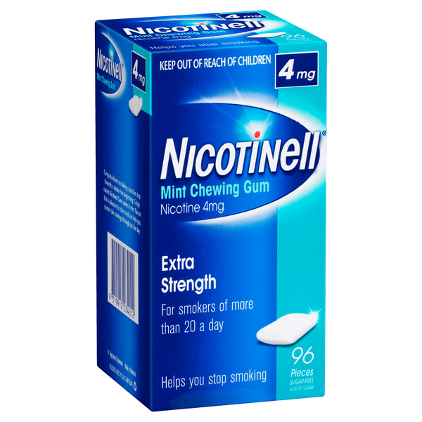 Nicotinell Stop Smoking Mint Gum Extra Strength 4mg 96 Pack