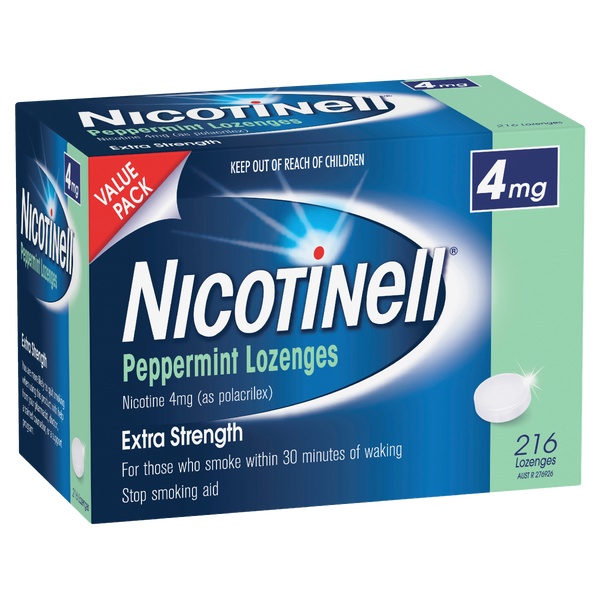 Nicotinell Stop Smoking Peppermint Lozenge Extra Strength 4mg 216 Pack