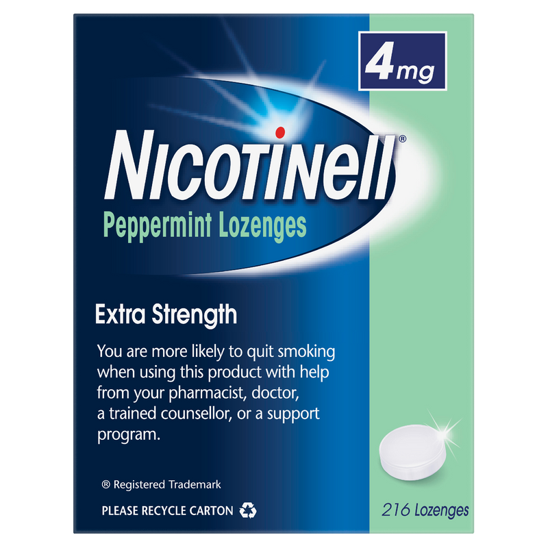 Nicotinell Peppermint Lozenges Extra Strength 4mg 216 Lozenges