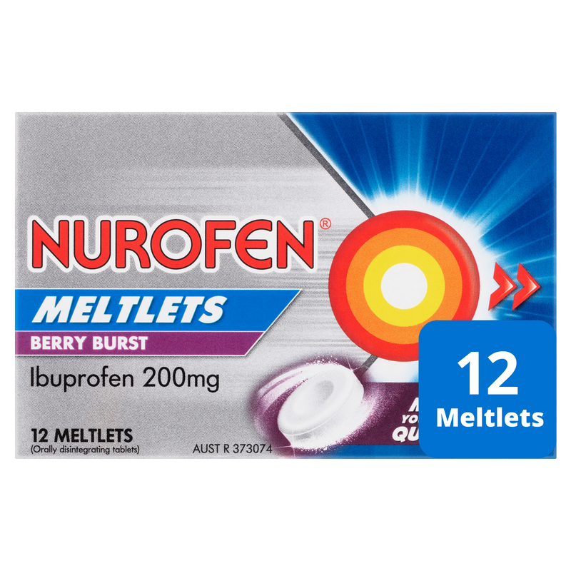 Nurofen Meltlets Berry Burst 12 Meltlets