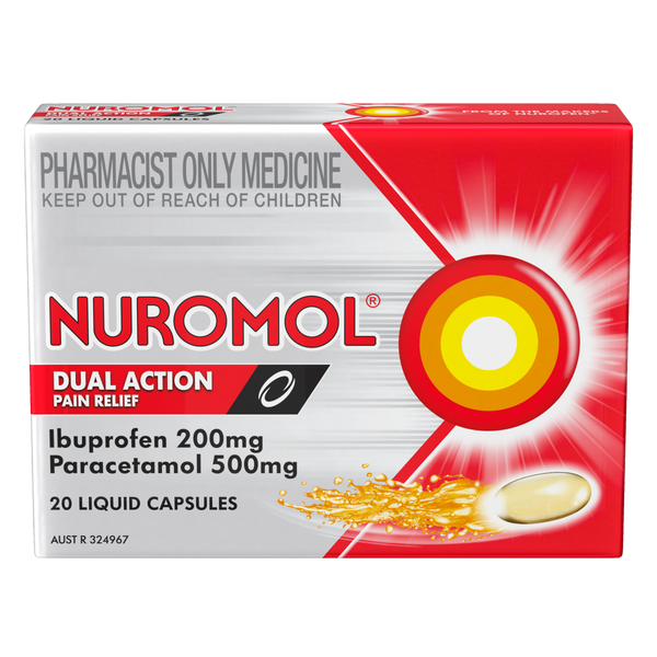 Nuromol Dual Action Pain Relief 20 Capsules