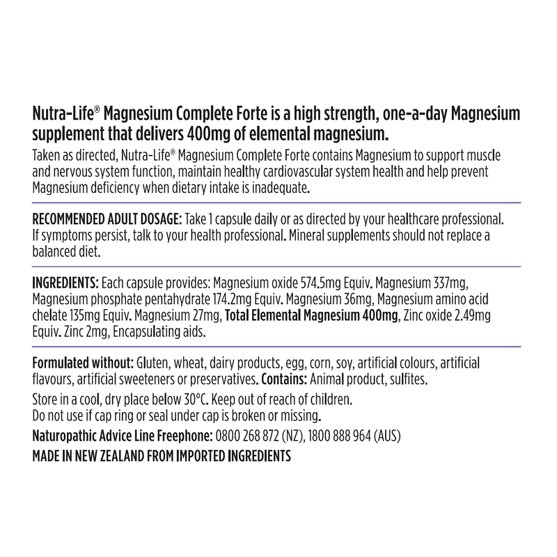 Nutra-Life  Magnesium Complete Forte 200 Capsules