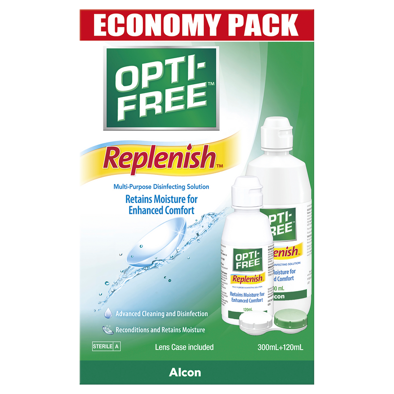 Opti-Free Replenish Economy Pack 300ml + 120ml