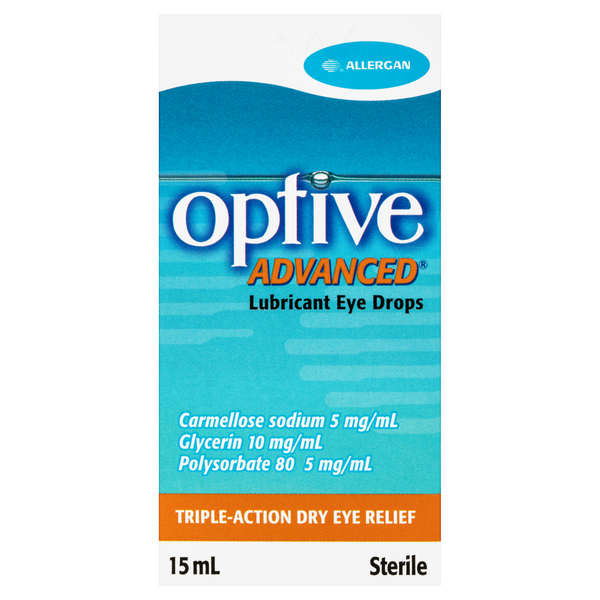 Optive Advanced Lubricant Eye Drops 15ml