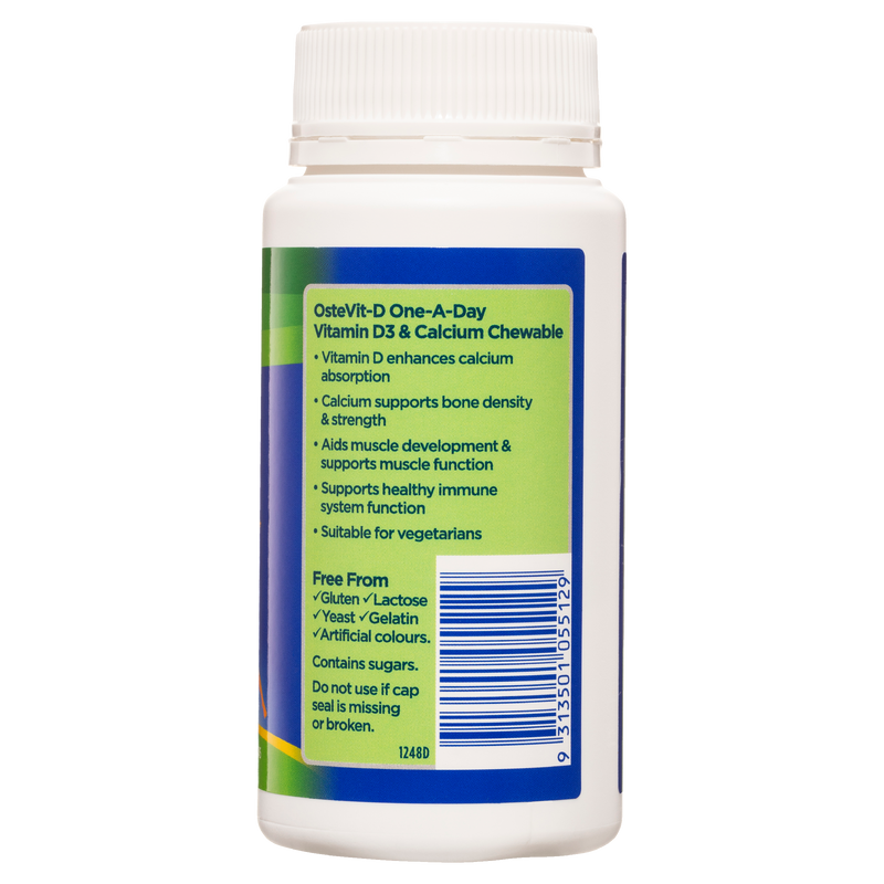 OsteVit-D One-A-Day Vitamin D3 & Calcium 60 Chewable Tablets