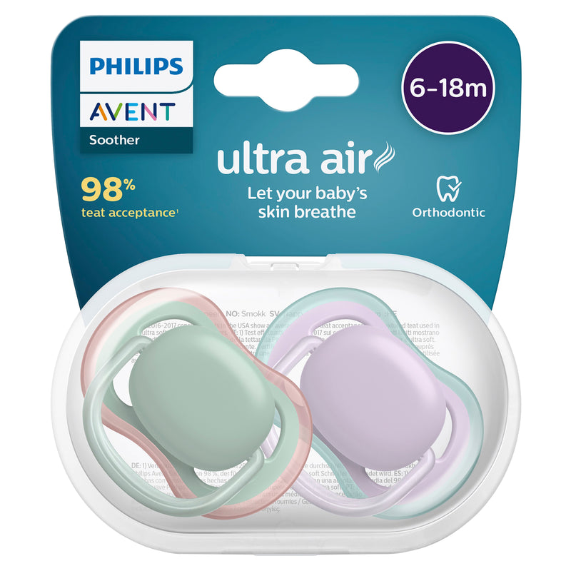 Avent Ultra Air Soother 6-18m 2 Pack