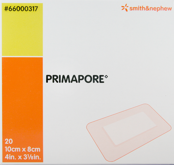 PRIMAPORE Adhesive Non- Woven Wound Dressing 10cm x 8cm Single Use