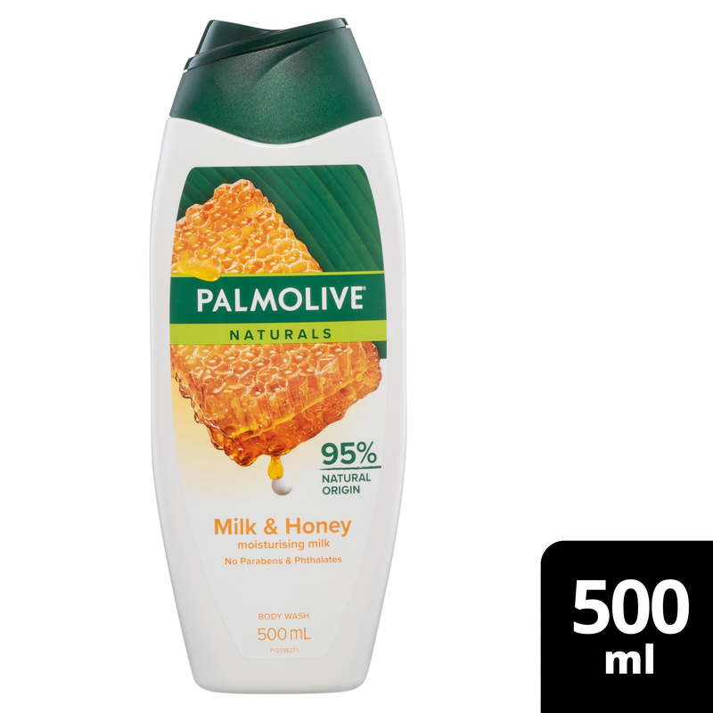 Palmolive Naturals Body Wash, 500mL, Milk and Honey