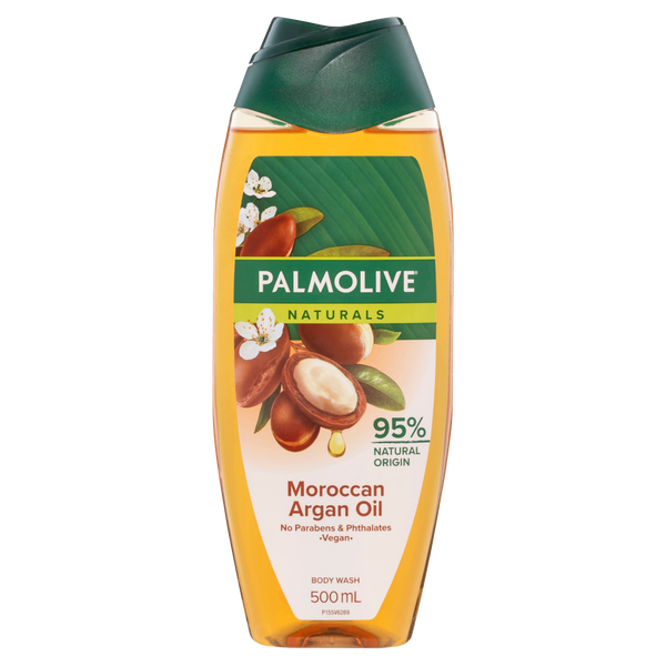 Palmolive Naturals Body Wash, 500mL, Moroccan Argan Oil