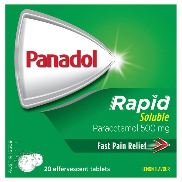 Panadol Rapid Soluble 20 Effervescent Tablets