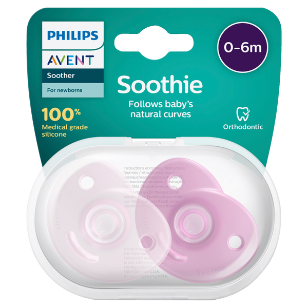 Philips Avent Soothie Pink 0-6 months 2 Pack