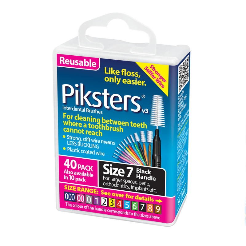 Piksters® Interdental Brushes Black Size 7 40 Pack