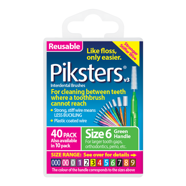Piksters® Interdental Brushes Green Size 6 40 Pack