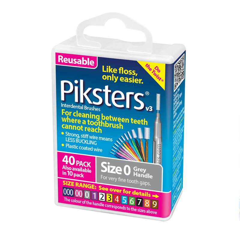 Piksters® Interdental Brushes Grey Size 0 40 Pack
