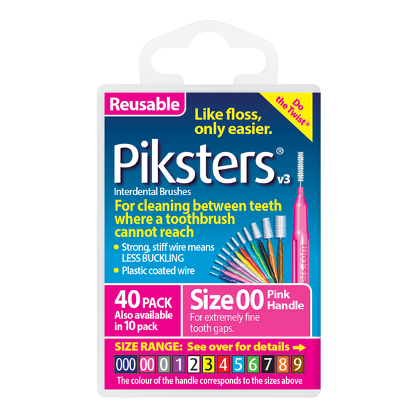 Piksters® Interdental Brushes Pink Size 00 40 Pack
