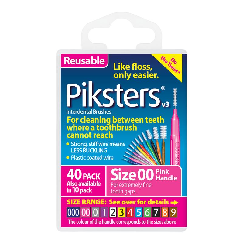 Piksters® Interdental Brushes Pink Size 00 40 Pack