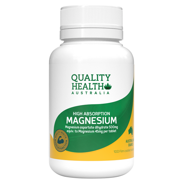 Quality Health High Absorption Magnesium 100 Tablets
