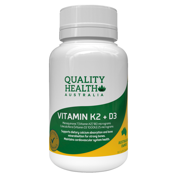 Quality Health Vitamin K2 + D3 90 Capsules