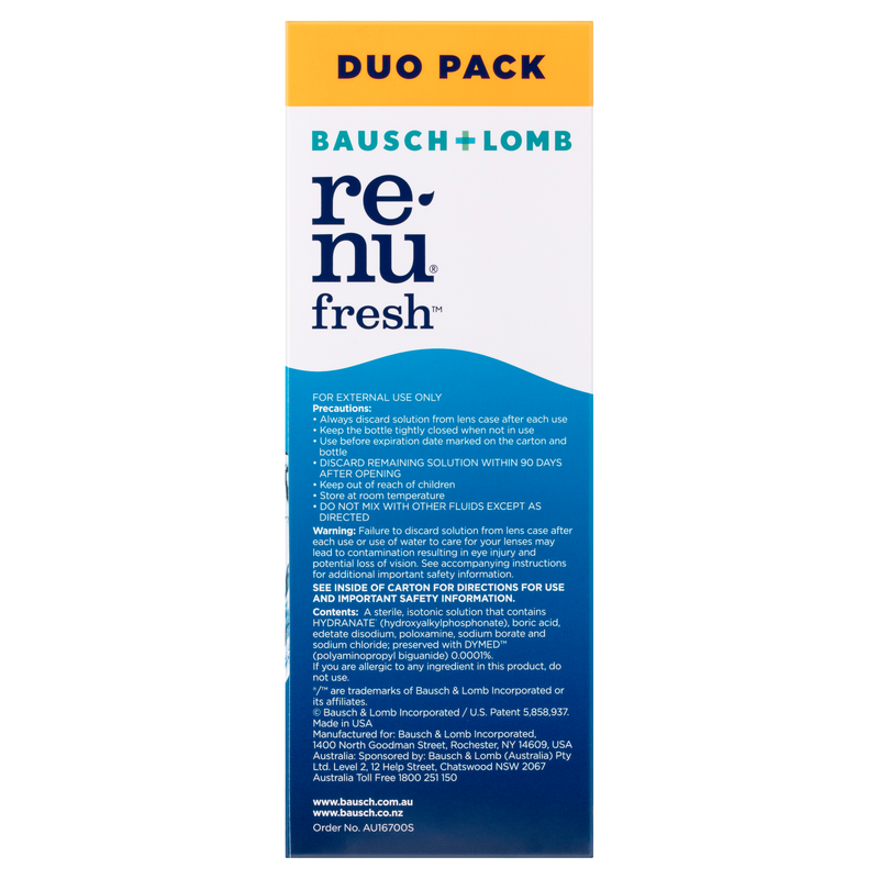 Bausch & Lomb Renu Fresh Multi-Purpose Duo Pack 355ml + 120ml