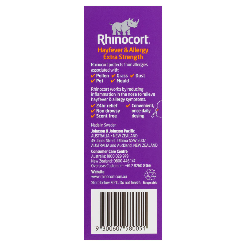 Rhinocort Extra Strength Hayfever & Allergy Nasal Spray 120 Sprays