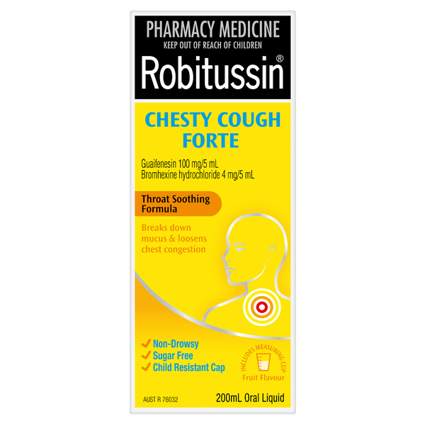 Robitussin Chesty Cough Forte Cough Liquid 200ml