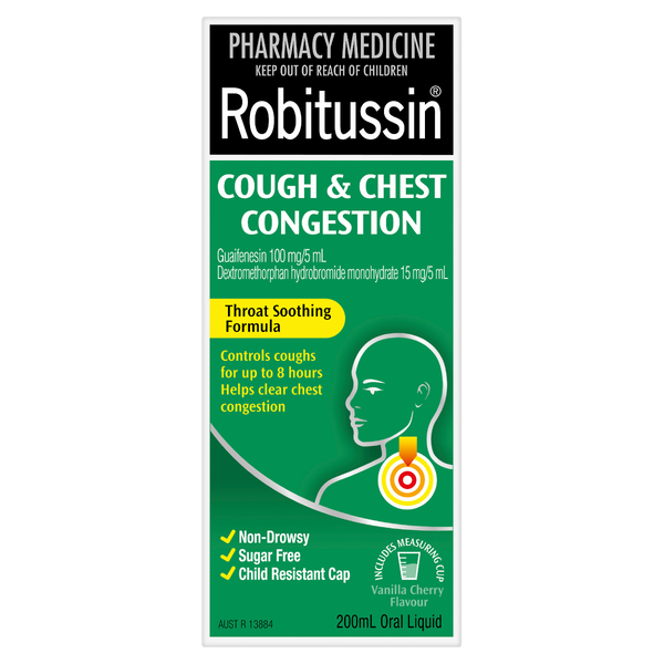 Robitussin Cough & Chest Congestion Cough Liquid 200ml