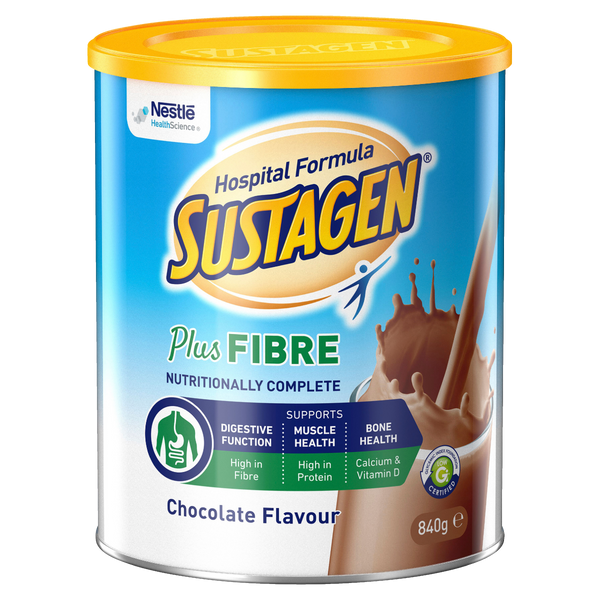 SUSTAGEN® Hospital Formula Plus Fibre Chocolate 840g