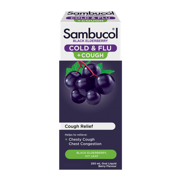 Sambucol Cold & Flu + Cough 250ml
