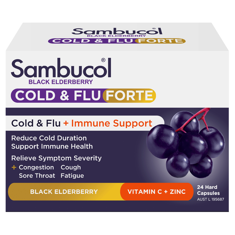 Sambucol Cold & Flu Forte 24 Capsules