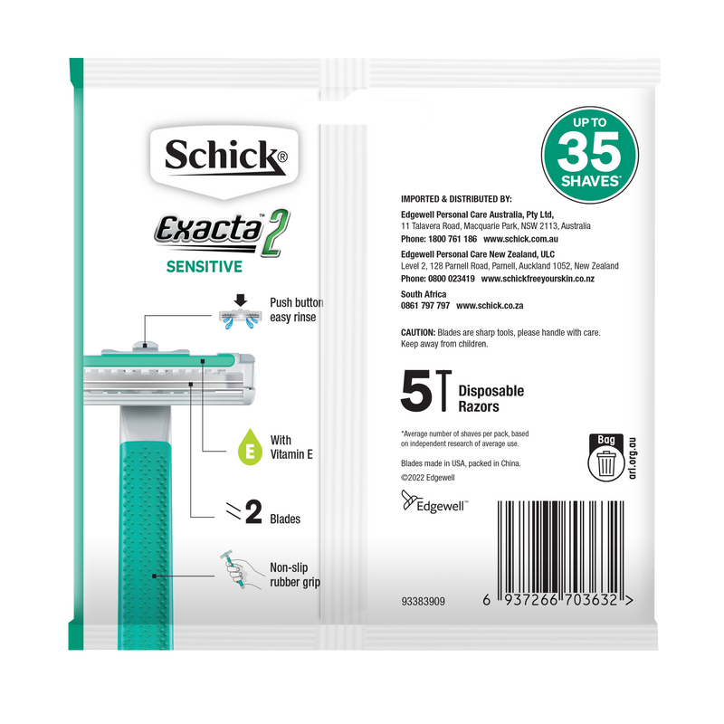 Schick Exacta 2 Sensitive 5 Disposable Razors