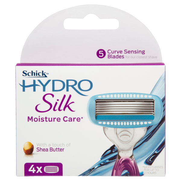 Schick Hydro Silk Razor Refills Moisture Care* 4pk