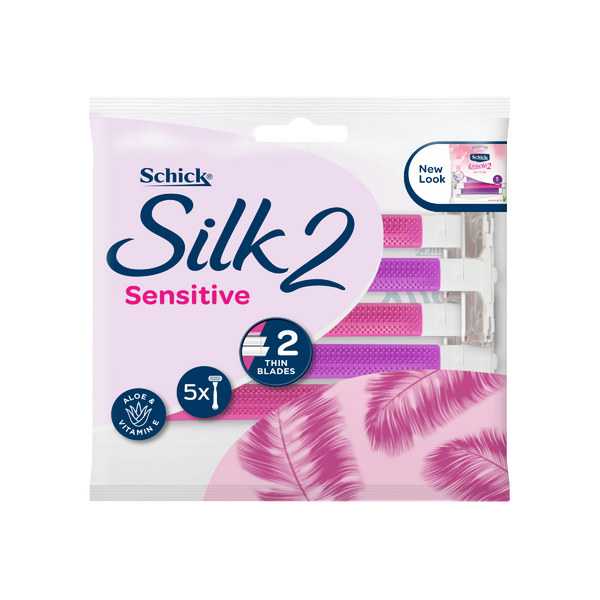Schick Silk 2 Sensitive 5 Disposable Razors