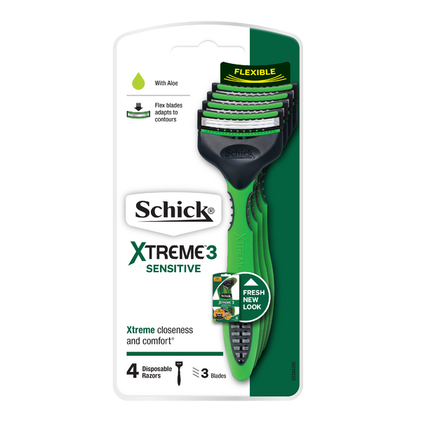 Schick Xtreme 3 Sensitive Disposable Razor 4 pack