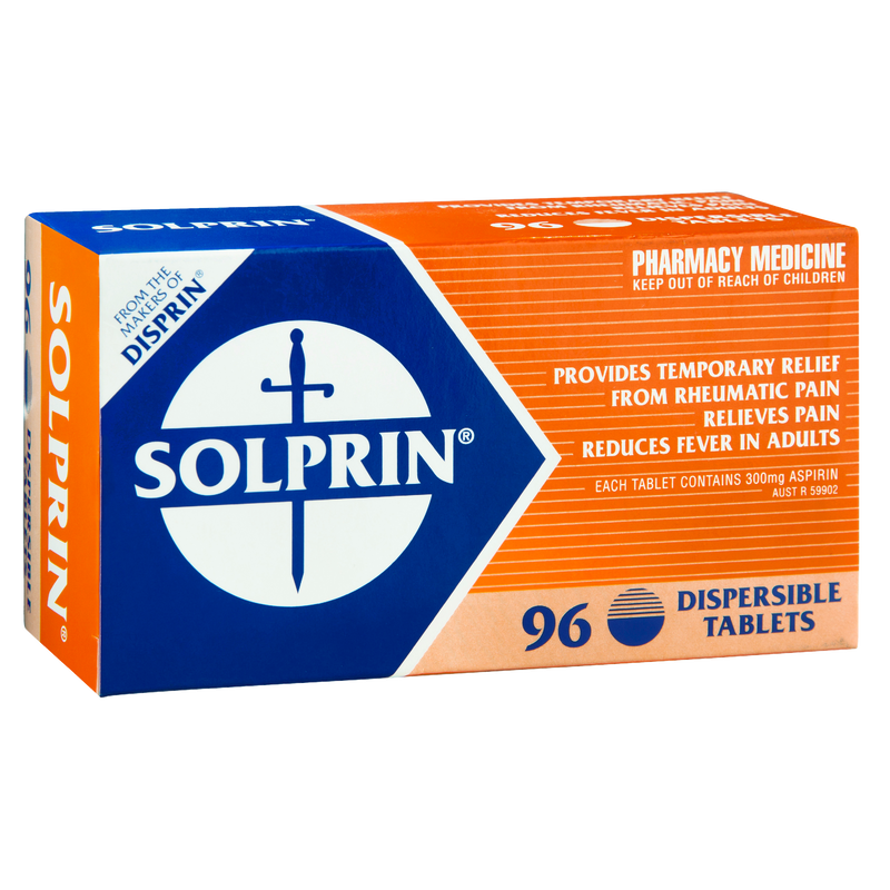 Solprin Aspirin 300mg 96 Tablets