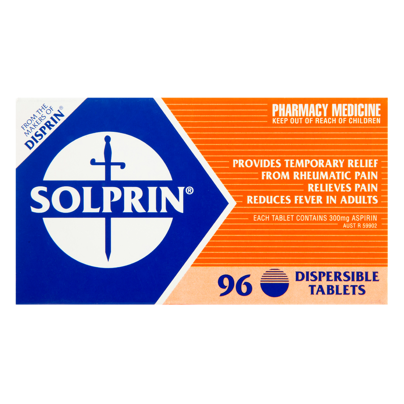 Solprin Aspirin 300mg 96 Tablets