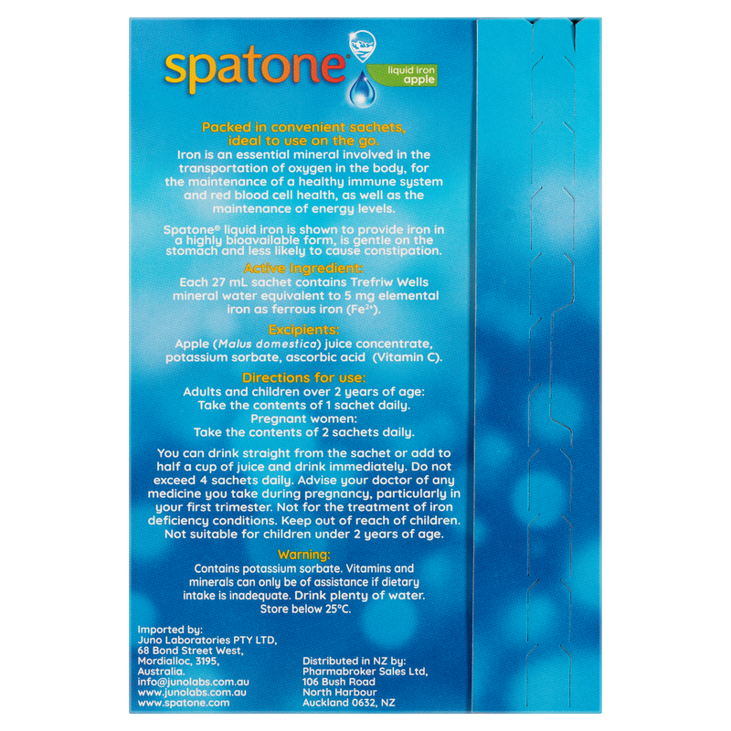 Spatone Liquid Iron Apple 28 Sachets