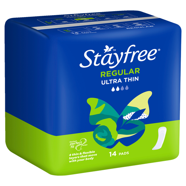 Stayfree Ultra Thin Regular Pads No Wings 14 Pack