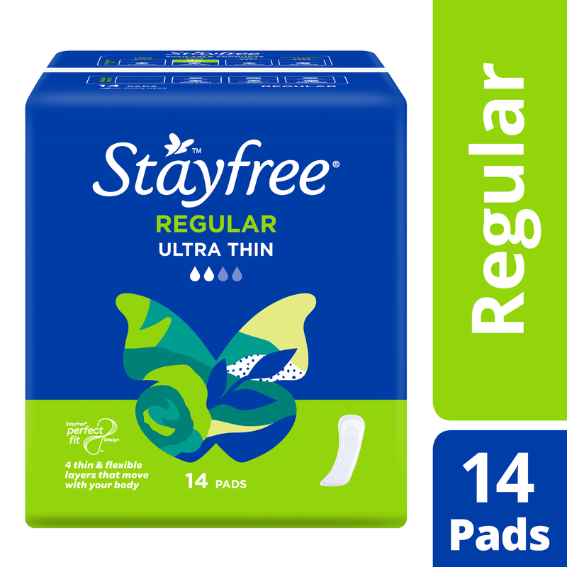 Stayfree Ultra Thin Regular Pads No Wings 14 Pack
