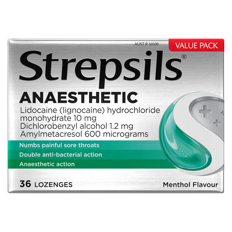 Strepsils Anaesthetic Lozenges Menthol 36 Pack