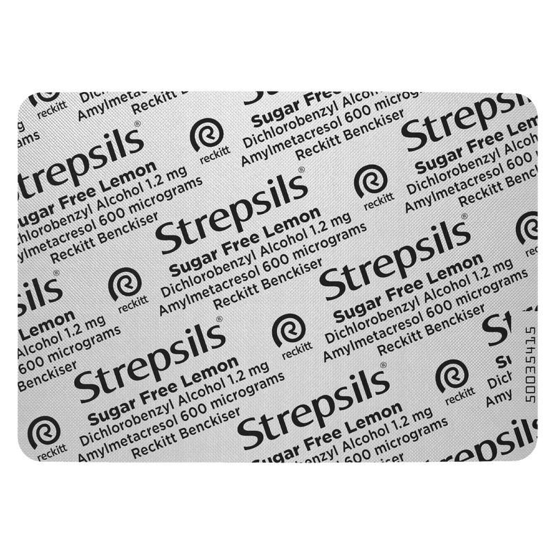 Strepsils Sore Throat Relief Sugar Free Lemon 36 Pack
