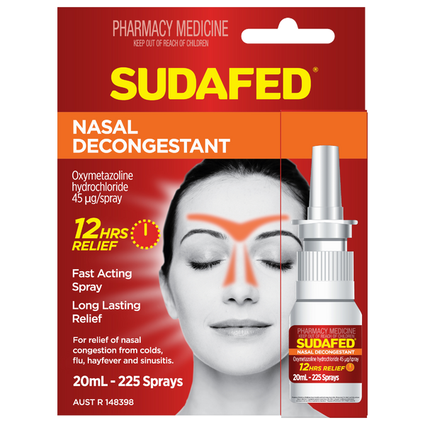 Sudafed Nasal Decongestant Sinus Relief Spray 20ml