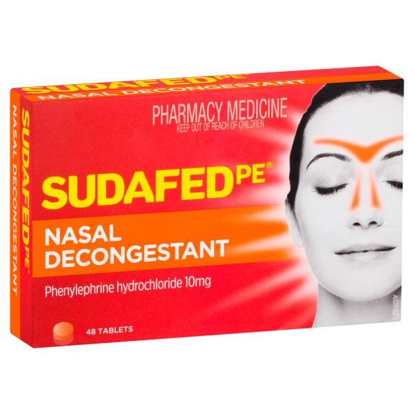 Sudafed PE Nasal Decongestant Tablets 48 Pack