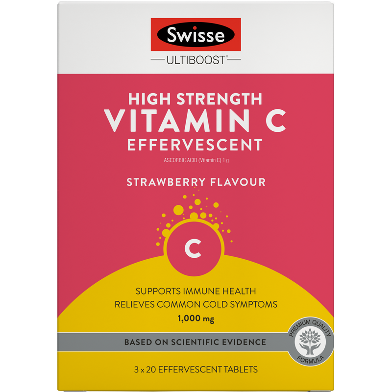 Swisse Ultiboost High Strength Vitamin C Effervescent 60 Tablets