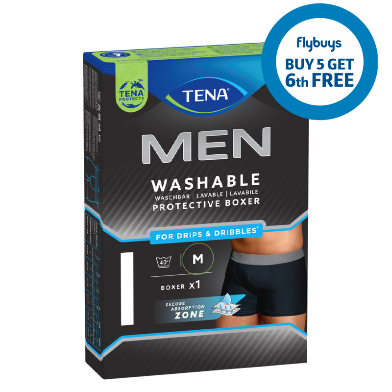 TENA Men Washable Protective Boxer Medium (M) 1 Pack